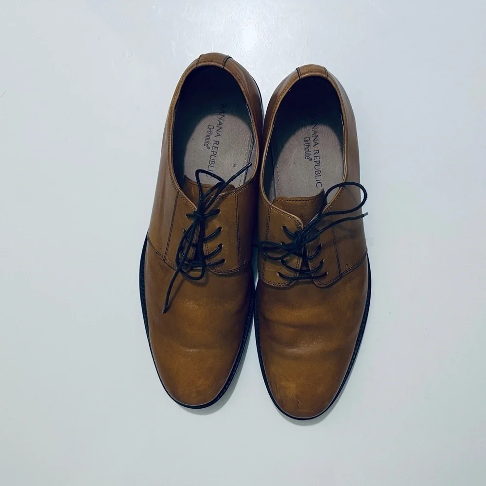Banana Republic Italian Leather Oxford Ortholite Brown Lace Up, Men’s Size 11